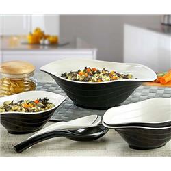 * MEL DUET KPL MISEK ŁYŻKI 6ELEMENTÓW CZARNO-BIAŁY-16002