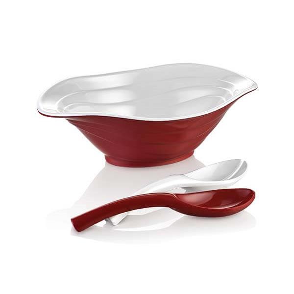 * MEL DUET ZESTAW SAŁATKOWY 3SZT CZERW-BIEL-15996