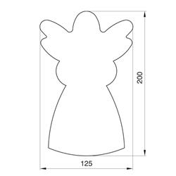 * WYKRAWACZ PIERNIKOWY ANIOŁ 20 CM-8938