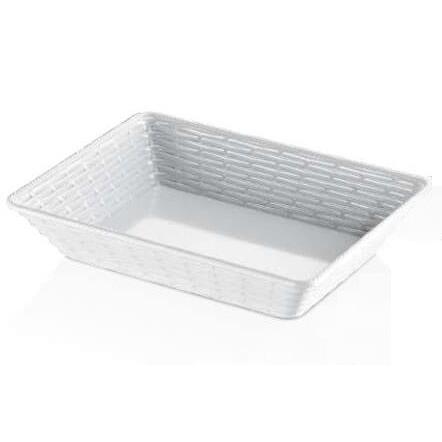 MELAMINA HENA KOSZYK NA CHLEB 37x27x8CM BIAŁY-4978