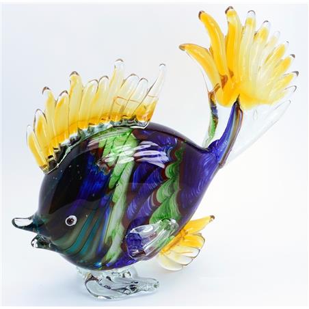 FIGURA SZKLANA RYBA WZORY 25CM-15913