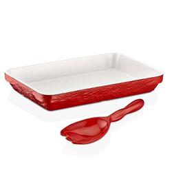 * MEL OLIE SET SAŁATKOWY PROSTOKĄTNY CZER/BIEL 2x-16014