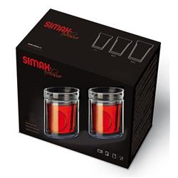 SIMAX SZKLANKA TWIN 0,2 L PODWÓJNE ŚCIANKI 2 SZT-7464