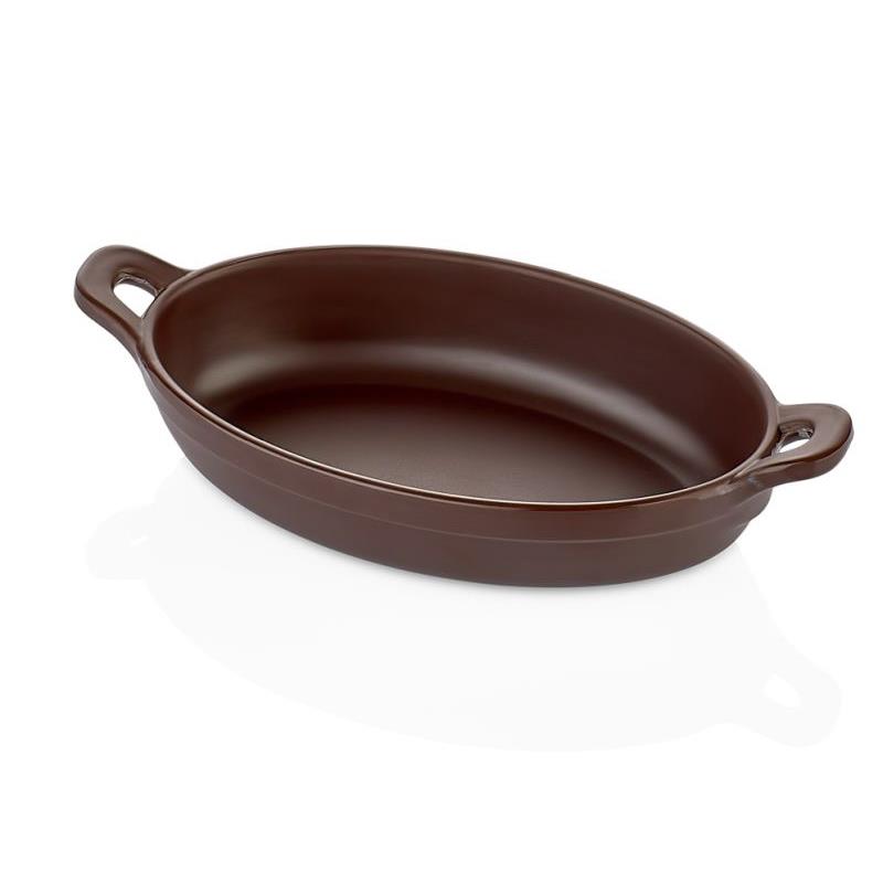 * MELAMINA TERRA PATELNIA OWAL MINI 15 CIEMNY BRĄZ-16828