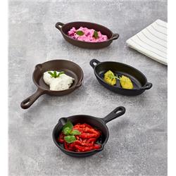 * MELAMINA TERRA PATELNIA OWAL MINI 15 CIEMNY BRĄZ-17085