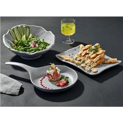 * MELAMINA GRANITE MISKA PODWÓJNA 17,5CM SZARA-17204