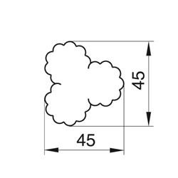 WYKRAWACZ TRZY KULE ZĄBKOWANE 4,5 CM-1369