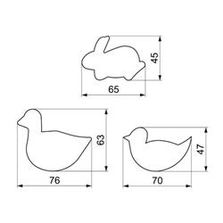 ZESTAW WYKRAWACZY WIELKANOCNYCH "B" 3 SZT.-1019