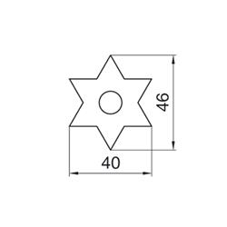 WYKRAWACZ GWIAZDA Z KÓŁECZKIEM 4,6 CM-2394