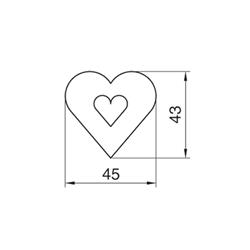 WYKRAWACZ SERCE Z SERDUSZKIEM 4,5 CM-2406