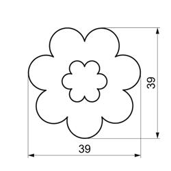 WYKRAWACZ KWIAT Z KWIATUSZKIEM 3,9 CM-2410