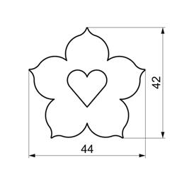 WYKRAWACZ LILIA Z SERDUSZKIEM 4,4 CM-2417