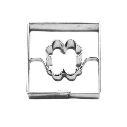 WYKRAWACZ KWADRAT Z CZTEROLISTNĄ KONICZYNKĄ 3,6 CM-2434