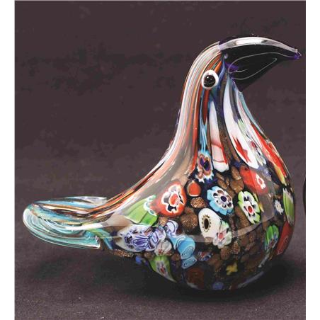 FIGURA SZKLANA PTAK NIEBIESKI MURRINE 12CM-17535