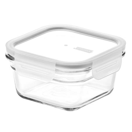 GLASSLOCK FANCY POJEMNIK KWADRATOWY BIAŁY 400ML-19738