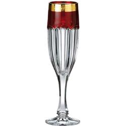 BOHEMIA SAFARI RUBIN KIELISZEK 150ML SZAMPAN 6SZT-10050