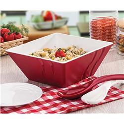 MEL LUXOR ZESTAW SAŁATKOWY 3SZT CZERWONO-BIAŁY-4868