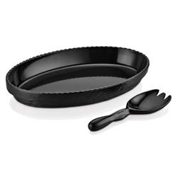 MEL OLIE SET SAŁATKOWY OWALNY CZERŃ 2 SZT-4875