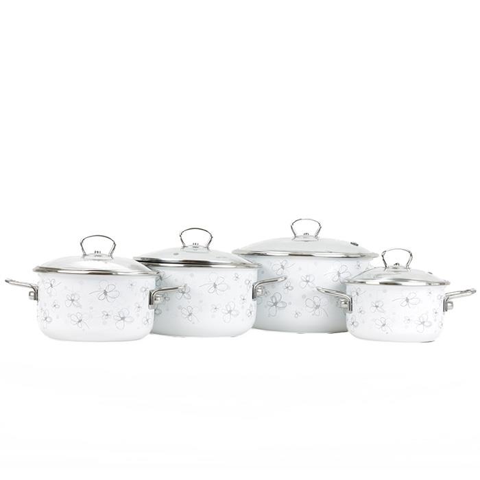 BELIS KPL. 4 GARNKÓW Z POKRYWKAMI BIAŁY PREMIUM-10265