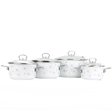 BELIS KPL. 4 GARNKÓW Z POKRYWKAMI BIAŁY PREMIUM-10265