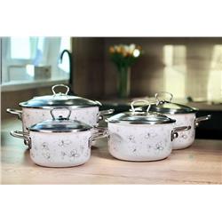 BELIS KPL. 4 GARNKÓW Z POKRYWKAMI BIAŁY PREMIUM-10272