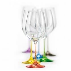 BOHEMIA RAINBOW KIELISZEK 350ML WINO KPL 6 SZT-1282