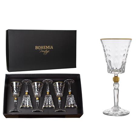 BOHEMIA PRESTIGE CONTE GOLD KIELISZEK DO WINA 6SZT-11000 BOHEMIA PRESTIGE CONTE GOLD KIELISZEK DO WINA 6SZT-11000