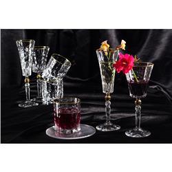 BOHEMIA PRESTIGE CONTE GOLD KIELISZEK DO WINA 6SZT-11005