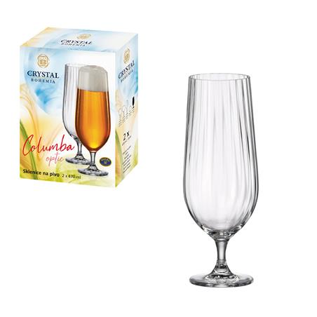 BOHEMIA COLUMBA OPTIC POKAL PIWO 470ML 2SZT-10860 BOHEMIA COLUMBA OPTIC POKAL PIWO 470ML 2SZT-10860