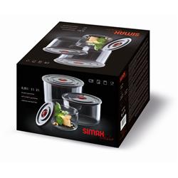 SIMAX ZESTAW 3 POJEMNIKÓW PUMP PUMP 0,35L,1L,2L-7542