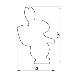 WYKRAWACZ PIERNIKOWY ZAJĄC Z KOSZYKIEM 16,7 CM-8549