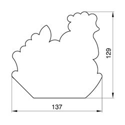 WYKRAWACZ PIERNIKOWY KURA NA GRZĘDZIE 13 CM-131