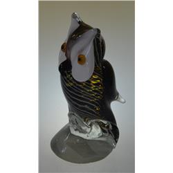 FIGURA SZKLANA SOWA NA PODSTAWIE 19CM-4080