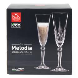 RCR MELODIA KIELISZEK 160ML SZAMPAN KPL 6 SZT-6186