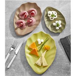 MELAMINA TERRA VINEA PÓŁMISEK LIŚĆ 29CM KHAKI-5764