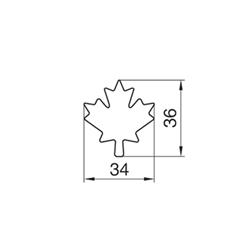 WYKRAWACZ JAWOROWY LISTEK 3,6 CM-8168
