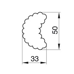 WYKRAWACZ PÓŁKSIĘŻYC ZĄBKOWANY 5 CM-8269