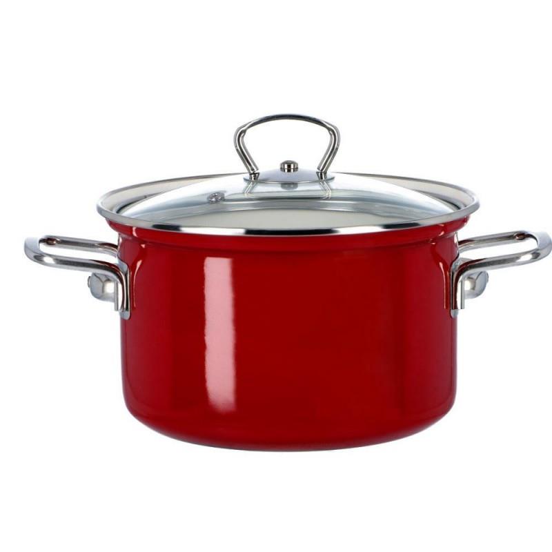 * BELIS GARNEK EMAL. Z POKRYWĄ 3,6L 20CM ECO-CERAM-11582