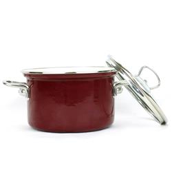 * BELIS GARNEK EMAL. Z POKRYWĄ 6,1L 24CM ECO-CERAM-11675