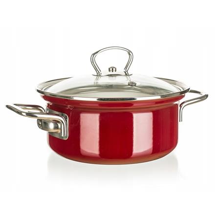 * BELIS RONDEL EMAL. Z POKRYWĄ 1,4L 16CM ECO-CERAM-11587