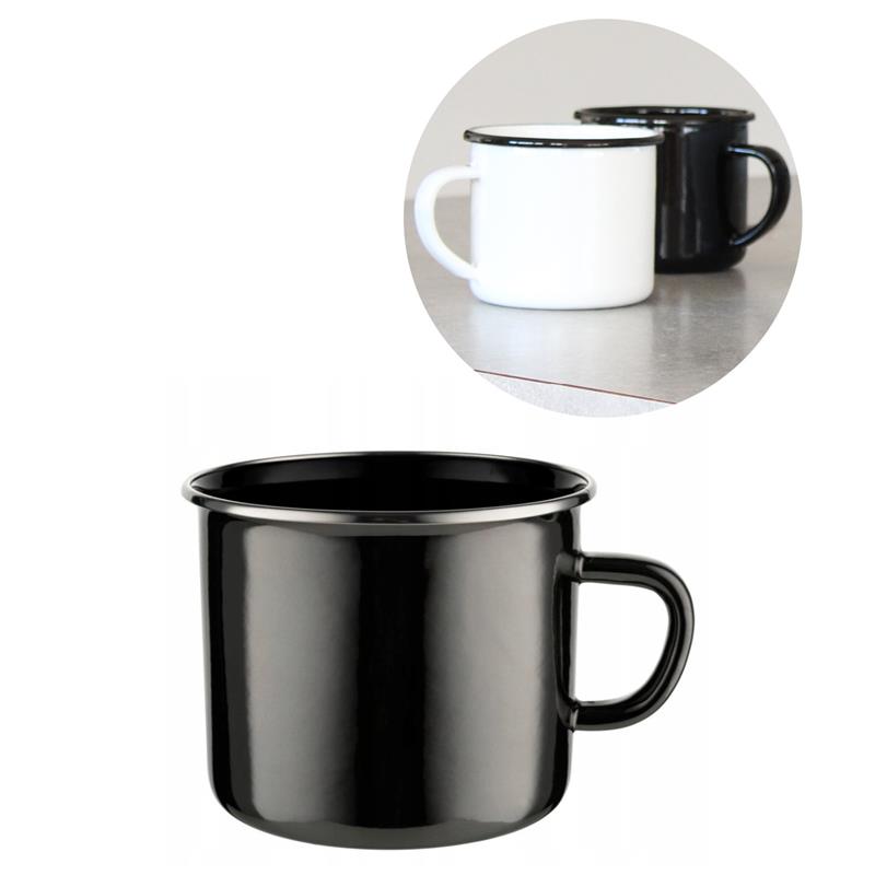 * BELIS KUBEK EMALIOWANY 8CM 0,35L BLACK -11754