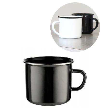 * BELIS KUBEK EMALIOWANY 8CM 0,35L BLACK -11754