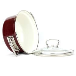 * BELIS RONDEL EMAL. Z POKRYWĄ 2L 18CM ECO-CERAM-11790