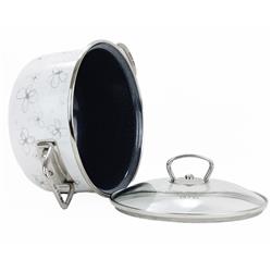 * BELIS GARNEK EMAL. Z POKRYWĄ 5,5L 24CM WHITE-11656