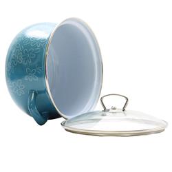 * BELIS GARNEK EMALIOW. Z POKRYWĄ 3,6L 20CM FLOWER-11710