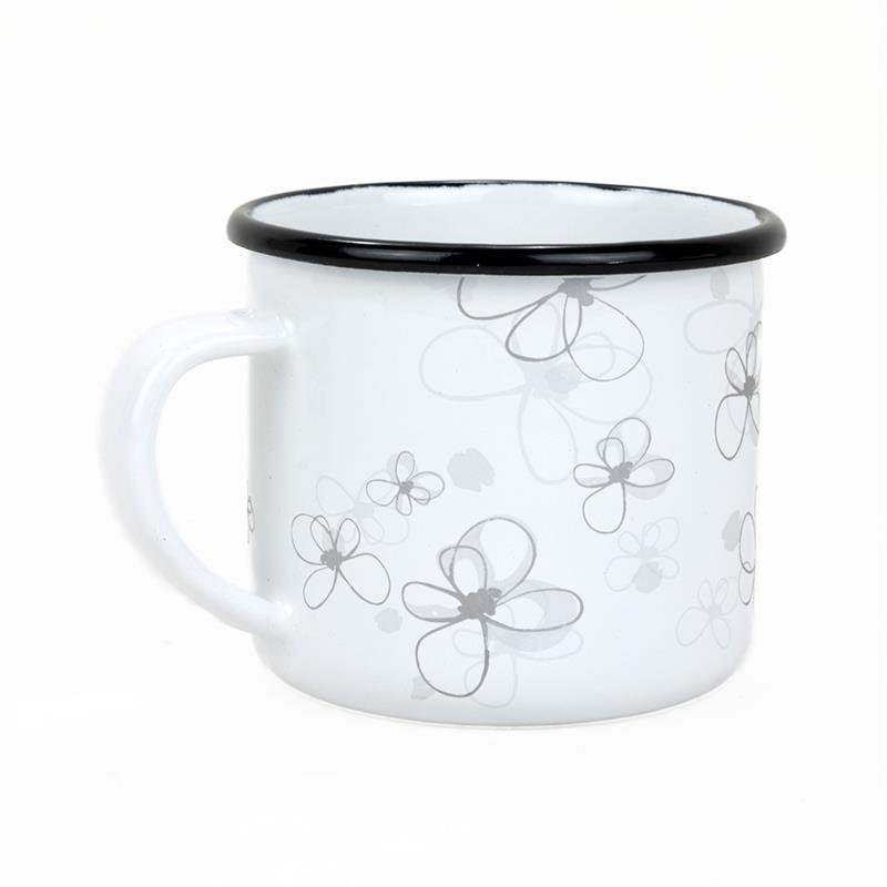 * BELIS KUBEK EMALIOWANY 8CM 0,35L WHITE PREMIUM-11760