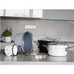 * BELIS KUBEK EMALIOWANY 8CM 0,35L WHITE PREMIUM-11763