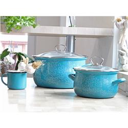 * BELIS KUBEK EMALIOWANY 8CM 0,35L FLOWER-11751