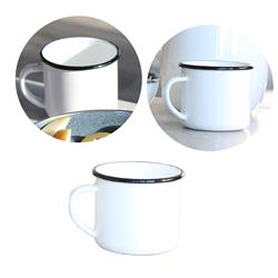 * BELIS KUBEK EMALIOWANY 8CM 0,35L WHITE-11756