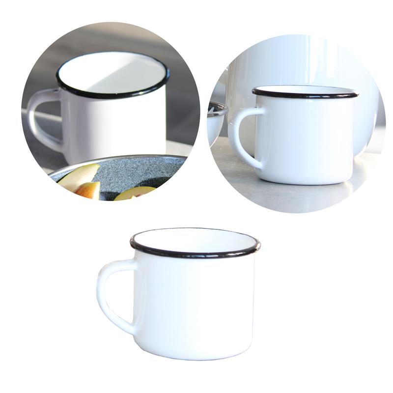 * BELIS KUBEK EMALIOWANY 8CM 0,35L WHITE-11756